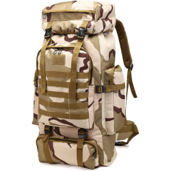 TOUYAKO Wanderrucksack 80L, wasserdichtes Bergsteigen mit großer Kapazität, Militärarmee, taktischer Wanderrucksack,