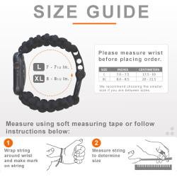 Savior Survival Gear Paracord 20 mm/22 mm Uhrenarmband mit Schnellverschluss – Herren und Damen – Armband kompatibel mit