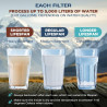 Membrane Solutions Wasserfilter Outdoor WS02, abnehmbare 4-Stufen 0,1-Mikron tragbare Wasserfilter Camping, 5.000L