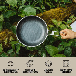 Campo Libre.® Enzo I Camping Kochgeschirr aus Edelstahl I kompaktes Campinggeschirr I Outdoor Kochgeschirr induktionsgeeignet I