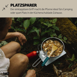 Campo Libre.® Enzo I Camping Kochgeschirr aus Edelstahl I kompaktes Campinggeschirr I Outdoor Kochgeschirr induktionsgeeignet I