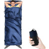 Hüttenschlafsack, Ultraleicht Reiseschlafsack Mikrofaser, Klimaanlage Quilt, Bakterien isolieren Laken mit Kissenfach, Ideal für