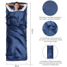 Hüttenschlafsack, Ultraleicht Reiseschlafsack Mikrofaser, Klimaanlage Quilt, Bakterien isolieren Laken mit Kissenfach, Ideal für