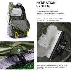 Mountaintop 40L Wanderrucksack Herren Damen Trekkingrucksack Outdoor Rucksäcke für Camping Wandern Reisen, 55 x 35 x 25 cm
