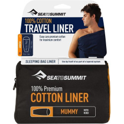 Sea to Summit Baumwollfutter Mummy mit Kapuze – Baumwoll-Schlafsack