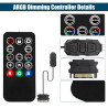 ARGB Controller mit Fernbedienung Binghe 5V 3-Pin ARGB Controller RGB Dimm Controller SATA-betriebener Dimmer 14 Key