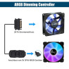 ARGB Controller mit Fernbedienung Binghe 5V 3-Pin ARGB Controller RGB Dimm Controller SATA-betriebener Dimmer 14 Key