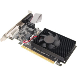 GT210 1G DDR3 Grafikkarte mit Lüfter, DDR3 64 Bit Office Grafikkarte mit HDMI DVI VGA Anschluss, PCIE 2.0, Unterstützt