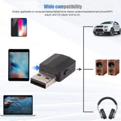 Bluetooth AUX Adapter, 2 in 1 HiFi USB Adapter Receiver Audio Stereo Bluetooth 5.0 Universal Wireless Audio Receiver Tragbar für