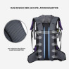 free knight 60L Wasserdichter Rucksack, ultraleichter, packbarer Kletterfischer Reiserucksack Tagesrucksack, handliche Faltbare