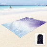 Sunlit Silky Soft Boho Sand Proof Beach Blanket Sand Proof Mat with Corner Pockets and Mesh Bag 6' x 7' for Beach Party, Travel,