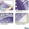 Sunlit Silky Soft Boho Sand Proof Beach Blanket Sand Proof Mat with Corner Pockets and Mesh Bag 6' x 7' for Beach Party, Travel,