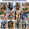 Pawaboo Haustier Rucksack Hund Tragetasche, Verstellbar Beinen heraus Rucksäcke Haustier Tragbar Reisetasche, Atmungsaktiv und