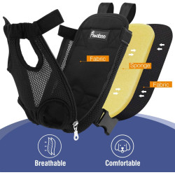 Pawaboo Haustier Rucksack Hund Tragetasche, Verstellbar Beinen heraus Rucksäcke Haustier Tragbar Reisetasche, Atmungsaktiv und