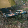 Naturehike Tragbarer IGT-Tisch mit Holzkohlegrill, klappbarer Campingtisch und Grill, Lieferung mit Tischverlängerung und