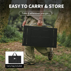Naturehike Tragbarer IGT-Tisch mit Holzkohlegrill, klappbarer Campingtisch und Grill, Lieferung mit Tischverlängerung und