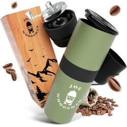 Joe WOODSMAN Reisekaffeemaschine - All-in-One Becher und Kaffeemaschine für Wandern, Trekking, Camping und Festivals - Jetzt