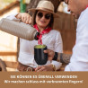 TELANKS Modernes Mate Becher 340 ml, Yerba Mate Cup Set Edelstahl doppelwand isolier Design, Mate Tee Tasse mit BPA-freiem