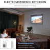 HOMCOM Beamer Leinwand 203 x 152 cm 100 Zoll 4:3 HD 4K Projektionsleinwand Elektrische Motor Leinwand mit Fernbedienung für