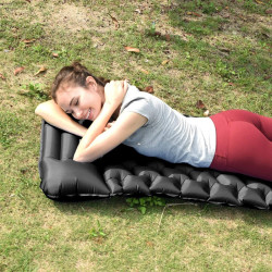 Isomatte Camping, Ultraleicht Outdoor Camping Isomatte Aufblasbare mit Kissen, wasserdichte Faltbar Luftmatratze, Kleines