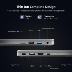 ACEMAGIC Laptop, Metallgehäuse, 15,6 Zoll FHD, 16 GB DDR4 512 GB SSD Notebook, Quad-Core N97(bis zu 3,60 GHz) schlägt
