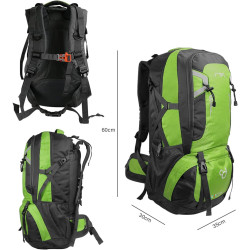 OcioDual Wanderrucksack 60L, Travelite Rucksack, Arbeitsrucksack Herren, Wanderrucksack Herren, Rucksack Wasserdicht,