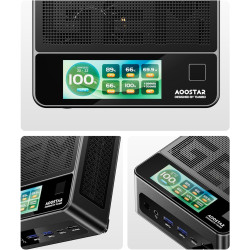 AOOSTAR GEM12 PRO Max Mini PC, Schwarz Ryzen 7 8845HS Mini Gaming PC 32GB DDR5 RAM 1TB SSD M.2 2280 PCIE4.0, Mini Computer mit