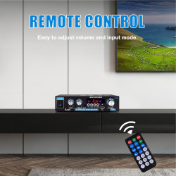 Heimverstärker | Kompakt-Verstärker Stereoempfänger - Kabelloser HiFi Surround Player mit Multimode für TV, Mikrofon, Karaoke,