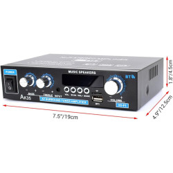 Heimverstärker | Kompakt-Verstärker Stereoempfänger - Kabelloser HiFi Surround Player mit Multimode für TV, Mikrofon, Karaoke,