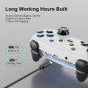 Wireless Controller für Switch/Lite/OLED Konsole, Switch Pro Controller mit Farbwechselnde RGB Beleuchtung/Dual Vibration/6