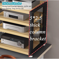 HiFi-Lautsprecherständer mit 3/4 Ebenen, kleiner Medienschrank für Heimkino, Audio-Video-Plattenspieler, Spielkonsole und