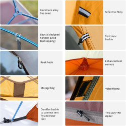 Naturehike Cloud up 2 Ultraleichte Zelte Doppelten 2 Personen Zelt 3-4 Saison für Camping Wandern
