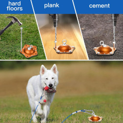 TAMABABY Hunde-Auslaufkabel und Pfahl, um 360° drehbarer Hundeanker, mit 9 m schwerem Kabel, robuster Hundepfahl für den Hof,