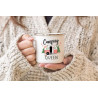 Moonworks® Emaille-Tasse Camping Queen King Wohnwagen Geschenk Camper Campingurlaub Zubehör King emaille-weiß-silber standard