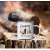 Moonworks® Emaille-Tasse Camping Queen King Wohnwagen Geschenk Camper Campingurlaub Zubehör King emaille-weiß-silber standard