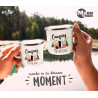 Moonworks® Emaille-Tasse Camping Queen King Wohnwagen Geschenk Camper Campingurlaub Zubehör King emaille-weiß-silber standard