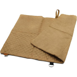 Paws&Co Hundedecke für unterwegs faltbar tragbar perfekt für Camping Picknick Outdoor 100x65cm (L, Braun)