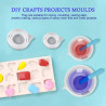 Koonafy Silikon Messbecher Set für Epoxidharz,4 Stück Mischbecher Epoxidharz Silicone,50ml/100/250ml/500ml Measuring Cups