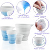 Koonafy Silikon Messbecher Set für Epoxidharz,4 Stück Mischbecher Epoxidharz Silicone,50ml/100/250ml/500ml Measuring Cups