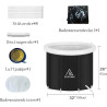 Faltbare Eisbad Badewanne 80cm Large Aufblasbare Badewanne Erwachsene Eisbaden Tonne Freistehende Ice Tub Mobile Badewanne