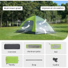 Naturehike Profi Series 3-Personen Zelt wasserdicht Ultraleicht 3-4 Jahreszeiten PU3000mm 2.1kg kompaktes Paket für Camping
