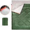 Amazon Basics Rechteckig Schlafsack für kaltes Wetter, zum Camping und Wandern, Queensize-Größe für zwei Personen, Double,
