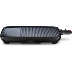 Tefal Tischgrill Malaga TG3918 | Elektrogrill | Regelbarer Thermostat | Antihaftbeschichtete Grillplatte, 2/3 Grill, 1/3