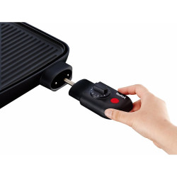 Tefal Tischgrill Malaga TG3918 | Elektrogrill | Regelbarer Thermostat | Antihaftbeschichtete Grillplatte, 2/3 Grill, 1/3