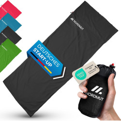 NORDMUT® Hüttenschlafsack Ultraleicht aus Mikrofaser oder Baumwolle - Reiseschlafsack atmungsaktiv kleines Packmaß & besonders