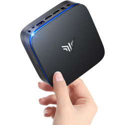 NiPoGi AK1PLUS Mini PC Ιntel Alder Lake-Ν N95(bis zu 3,4 GHz) 8GB DDR4 256GB SSD,Micro PC, 2,5-Zoll-SSD/Gigabit Ethernet/2.4+5G