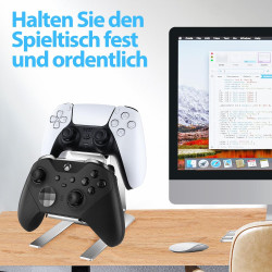 BYZANDQI Game Controller Halter, Universale Controller Halterung Aluminium Controller Ständer für PS5, PS4, Xbox One, Xbox