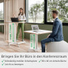 Leitz Ergo Compact Workstation Kleiner Elektrischer höhenverstellbarer Sitz-/Steh-Schreibtisch, 80 x 60 cm, Stehpult belastbar