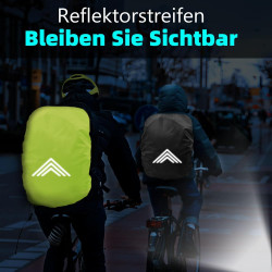 Frelaxy Regenschutz für Rucksäcke Schulranzen(15-90L), Wasserdichter Rucksack Regenhülle Regencape mit Reflektoren &