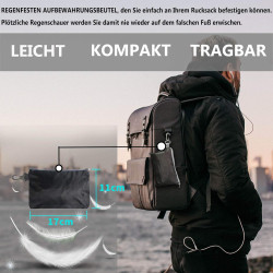 Frelaxy Regenschutz für Rucksäcke Schulranzen(15-90L), Wasserdichter Rucksack Regenhülle Regencape mit Reflektoren &